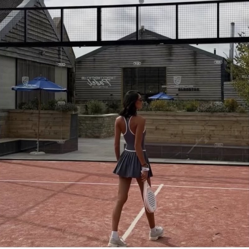 COCO Racquet Crew player on court with a COCO padel racket
